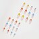 24 Pcs Coffin Press On Nails Long, Fake Nails Glue On Nails, Glossy False Nails With Glue, Acrylic Nails For Women And Girls (Colorful Stiletto)