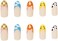 24 Pcs Coffin Press On Nails Long, Fake Nails Glue On Nails, Glossy False Nails With Glue, Acrylic Nails For Women And Girls (Colorful Stiletto)