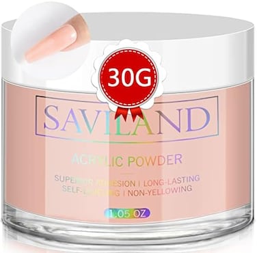 Saviland Nudes Acrylic Powder - 1Oz Professional Color Acrylic Nail Powder For Acrylic Nails Extension, 3D Nail Art Acrylic Polymer Powder, No Need Nail Lamp