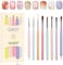 Gaoy 8 Pcs Nail Art Brushes - Nail Design Tools For Detail Painting, French Liner And Dotting Pens