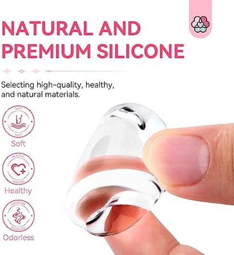 Saviland Nail Art Stamper Kit - 2Pcs Clear Silicone Nail Stamper Long &amp; Short Jelly Stamper For Nails With Scrapers Nail Design Supplies Tools Kit For French Manicure Home Diy Nail Salon