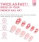 Saviland Nail Art Stamper Kit - 2Pcs Clear Silicone Nail Stamper Long &amp; Short Jelly Stamper For Nails With Scrapers Nail Design Supplies Tools Kit For French Manicure Home Diy Nail Salon