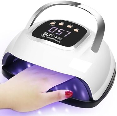 مصباح أظافر Lke Uv، مجفف 220 وات ضوء للأظافر مع 4 مؤقتات LED مصباح جل طلاء عدة أدوات فنية احترافية مستشعر تلقائي