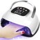 مصباح أظافر Lke Uv، مجفف 220 وات ضوء للأظافر مع 4 مؤقتات LED مصباح جل طلاء عدة أدوات فنية احترافية مستشعر تلقائي