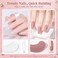Modelones Poly Nail Gel Kit 30ml 2Pcs Clear Brown Colors With Slip Solution Extension Builder Enhancement Professional Starter Kit Nail Technician French Kit