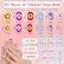 Acejoz 144 Pieces Kids Stick On Fake Nails For Girls, Little Girls Press On Nails Kids Acrylic Short Nail ReUSAble Full Cover Artificial Nails For Women Children Teenager Kids Nail Art Decoration