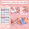 Acejoz 144 Pieces Kids Stick On Fake Nails For Girls, Little Girls Press On Nails Kids Acrylic Short Nail ReUSAble Full Cover Artificial Nails For Women Children Teenager Kids Nail Art Decoration