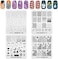 Kads 20Pcs Nail Stampig Plates With Stamper And Scraper Kit Nail Stamp Template Stencil Nail Art Design Diy Tool