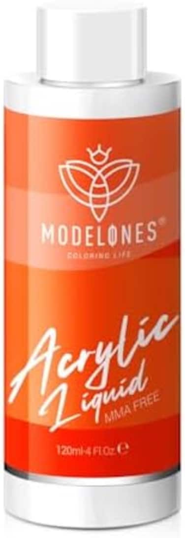 Modelones 4 Oz Monomer Acrylic Nail Liquid - Professional Monomer 120ml For Acrylic Powder Nail Extension 3D Carving, Mma Free Low Odor Non-Yellowing Diy Home Salon