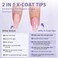 Btartbox Xcoattips Natural Nail Tips - Matte Medium Almond Press On Nails Pink, Long Lasting Soft Gel Nails False Nail, Soak Off Acrylic Fake Nails Extensions For Nail Art Diy Women