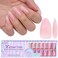 Btartbox Xcoattips Natural Nail Tips - Matte Medium Almond Press On Nails Pink, Long Lasting Soft Gel Nails False Nail, Soak Off Acrylic Fake Nails Extensions For Nail Art Diy Women