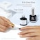 Modelones Gel Nail Glue No Wipe Top Coat Nails Kit 15 ml 9 In 1 Base Coat, Sticker,Adhesive For Nail Polish Nail Art Extension 2Pcs