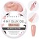 Makartt Solid Builder Nail Gel,15ml 4 In 1 Nail Extension Gel Uv Nail Glue For Acrylic Nails Soft Gel Nails Rhinestones Gel 3D Sculpture Gel Hard Gel For Nails Uv/Led Nail Lamp Required Khaki Rose