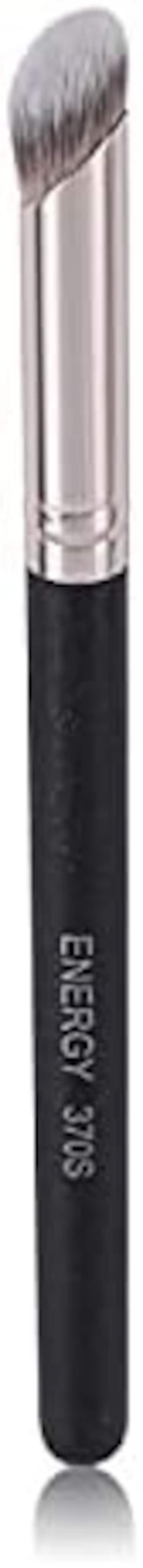 Energy Angled Flat Concealer Brush Under Eye Concealer Nose Contour Brush For Bronzer Liquid Foundation Cream Cosmetic Press Powder Concealer Palette Blending Buffing Stippling Brush Small 370S