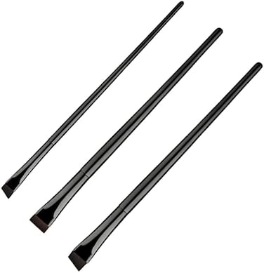 3Pcs Eyeliner Brush Kit, Flat &amp; Fine Angled Eyeliner Brush Slanted Angled Brow Brush, Angled &amp; Flat Eyeliner Eyebrow Concealer Brush Makeup Tools For Eyeshadow Eyebrow Cosmetics