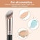 Teoyall Foundation Contour Conceal Brush Set, 3Pcs Angled Synthetic Kabuki Brush For Blending Setting Buffing With Liquid, Cream And Powder Cosmetic (170S/270S/370S)