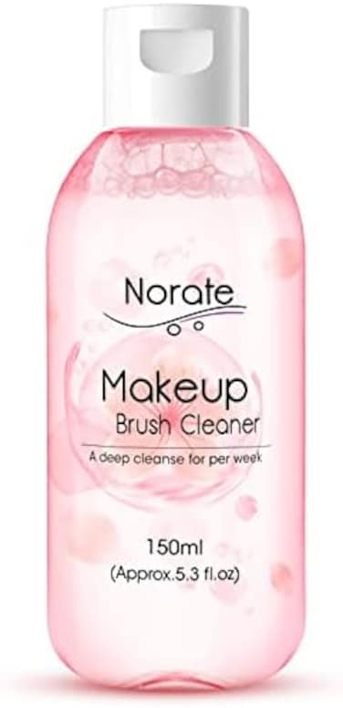 Norate Makeup Brush Cleaner, Make Up Brush Cleansers Solution, Makeup Cleaner For Makeup Brushes, Beauty Sponge, Powder Puff, Deep Clean Brush Shampoo, Gentle Formula &amp; Cruelty Free 5.3 Fl.Oz