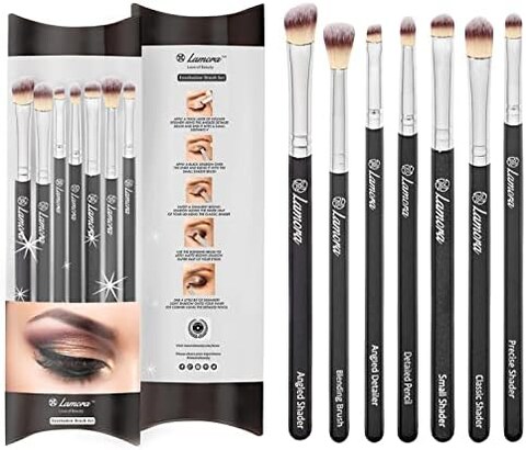 Makeup Eye Brush Set - Eyeshadow Eyeliner Blending Crease Kit - Best Choice 7 Essential Makeup Brushes - Pencil, Shader, Tapered, Definer - Last Longer, Apply Better Makeup &amp; Make You Look Flawless!