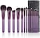Makeup Brush Set, Professional Makeup Brushes Kit Foundation Powder Concealers Eye Shadows Makeup 15 Piece For Eye Face Liquid Cream Cosmetics Brushes Kit (Purple)