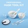 Face Mask Mixing Bowl Set With Silicone Facial Bowls, Brushes, Spatula, Measuring Cup + Scoop, ReUSAble Makeup Pad, Stylish Makeup Bag, 8 In 1 Esthetician Tool Kit, Spa Quality