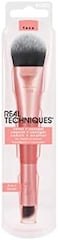 Real Techniques Cover &amp; Conceal Dual Ended 2In1 Makeup Brush, For Flawless Foundation Coverage, Smooths And Conceals, Covers Blemishes And Imperfections, Blending And Buffing, Orange, 1 Count, Pink