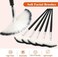 9 Pieces Facial Brushes Fan Mask Brushes, Soft Facial Applicator Brushes Tools For Peel Glycolic Mask Makeup For Mud Cream (Black And Silver)