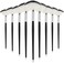 9 Pieces Facial Brushes Fan Mask Brushes, Soft Facial Applicator Brushes Tools For Peel Glycolic Mask Makeup For Mud Cream (Black And Silver)