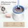 Alyfini Electric Makeup Brush Cleaner Machine - Portable Automatic USB Cosmetic Brush Cleaner Tools For All Size Beauty Makeup Brushes Set (White)