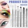 مجموعة فرش تحديد العيون المكونة من 6 قطع من تشينجو، فرشاة حواجب رفيعة للغاية بزاوية مسطحة ومائلة وفرشاة تحديد العيون ذات نقاط دقيقة وفرش مكياج قوطية وفرش ظلال العيون للنساء والفتيات ومستحضرات التجميل