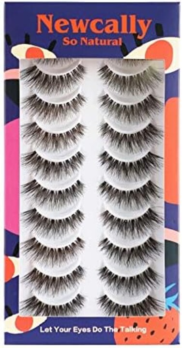 Newcally False Eyelashes Natural Soft Light Volume 10 Pairs Multipack