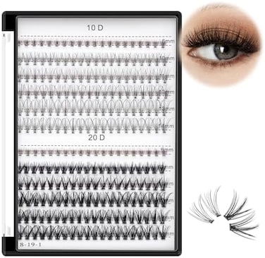 Scala 240Pcs 10 Roots /20 Roots Mixed, 0.07Mm /0.10 Mm Mixed, 8-12Mm,10-14Mm And Under Eyelashes Mixed C Curl Natural False Eyelash Extension Soft Lashes Individual Eyelashes (10-14Mm Mixed)