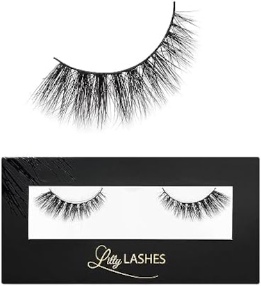 Lilly Lashes Doha 3D Mink Lashes, The Original Lilly Lash For Wispy &amp; Natural Look, ReUSAble Eyelashes Up To 25X, Fluffy Eyelashes, Strip Lashes, Lash Glue Not Included
