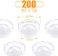 Lash Glue Ring Glue Cup [200Pcs] With 2 Slots For Lash Extension Supplies, Lash Glue Holder, Blossom Ring Cup With 2 Rolls Glue Point, Volume Fan Eyelash Extensions Supplies, Lashing Supplies Kit