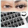 10Rows Mixed 10-12-14-16Mm Individual False Eyelashes Thickness 0.1Mm D Curl Wide Stem Dramatic Black Makeup Cluster Eyelashes Natural Volume Eye Lashes Extensions (10-12-14-16Mm Mixed)