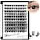 10Rows Mixed 10-12-14-16Mm Individual False Eyelashes Thickness 0.1Mm D Curl Wide Stem Dramatic Black Makeup Cluster Eyelashes Natural Volume Eye Lashes Extensions (10-12-14-16Mm Mixed)