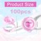 Nxj Infilila Glue Rings, 100Pcs Disposable Plastic Glue Rings For Eyelash Extensions, Nail Art Tattoo Holder, Blossom Smart Cups For Eyelash Extension Supplies Pink