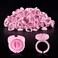 Nxj Infilila Glue Rings, 100Pcs Disposable Plastic Glue Rings For Eyelash Extensions, Nail Art Tattoo Holder, Blossom Smart Cups For Eyelash Extension Supplies Pink