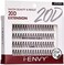 20D Extension Cluster Individual Lashes (Long, 2 Pack) Flat Root Seamless Application Perfect For Diy Lash Extension