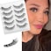 Frihappy False Eyelashes Wispy Natural Look Lashes 5 Pairs Soft Faux Mink Lashes 3D 6D Volume Fluffy Fake Eyelashes Packs Dw6