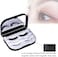N Brand False Eyelash Storage Case With Mirror Lash Organizer Holder Box Empty Makeup Cosmetic Travel Case And Eyelash Tweezers 3 Pari Strip Lash Container (Black)
