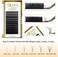وصلات رموش حجم Quewel سمك 0.07 D Curl 12 مم مراوح مسبقة الصنع 2D 3D 4D 5D 6D 20D Easy Fan Lash Self Fanning سمك بصري 0.05/0.07/0.10/0.12 C/D Curl فردي 8-18 مم مزيج 8-15 مم