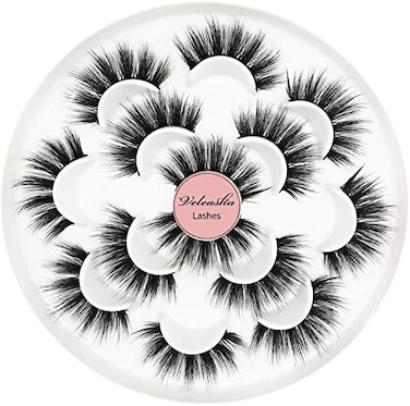 رموش فيليشا 5D من المنك الصناعي مصنوعة يدويًا، رموش صناعية فاخرة كثيفة وطبيعية، 7 أزواج دبي، متعددة