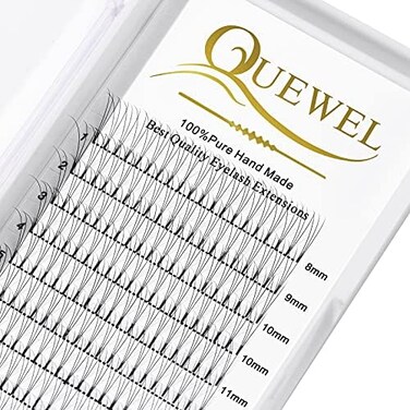 Quewel 3D 0.10 C Curl Volume Lash Extensions Mix-8-15Mm Length  3D 4D 5D 6D 0.07/0.10 C/D Curl