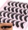 Zanlufly False Eyelashes Russian Strip Lashes Fluffy Fake Eyelashes Extension D Curl Wispy Handmade Soft ReUSAble 14 Pairs Lashes Pack