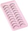 Geeneiya Manga Lashes Natural Look Individual Lash Clusters Anime False Eyelashes Wispy Spiky Kawaii Korean Makeup Clear Band 3D Short Faux Mink Manhua Eyelashes - 02A
