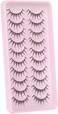 Geeneiya Manga Lashes Natural Look Individual Lash Clusters Anime False Eyelashes Wispy Spiky Kawaii Korean Makeup Clear Band 3D Short Faux Mink Manhua Eyelashes - 02A