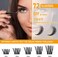 B&Qaugen Lash Clusters B05 D Curl 8-16 مم وصلات رموش يمكنك صنعها بنفسك 72 مجموعة رموش فردية منفوشة يمكنك صنعها بنفسك في المنزل (B05,8-16Mix)
