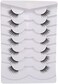 Gmagictobo False Eyelashes Natural Half Lashes Wispy Lashes Pack Short 3D Faux Mink Lashes Soft Fake Eye Lashes 7 Pairs Multipack