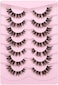 Alice Lash Clusters Diy Lashes Natural Look Cat Eye Clear Band Faux Mink Lashes Pack Wispy Fluffy 3D Curl False Eyelashes 56 Wisps