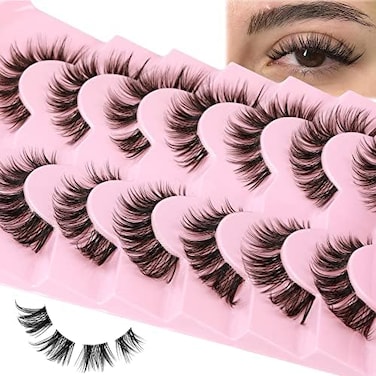 Alice Lash Clusters Diy Lashes Natural Look Cat Eye Clear Band Faux Mink Lashes Pack Wispy Fluffy 3D Curl False Eyelashes 56 Wisps